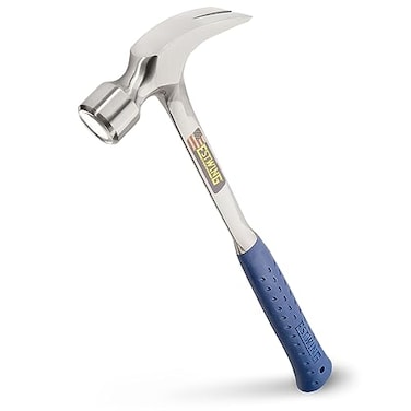 ESTWING Framing Hammer - 30 oz Long Handle Straight Rip Claw with Smooth FaceShock Reduction Grip - E3-30S,Silver