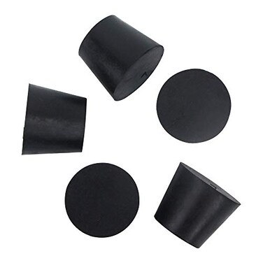 Enjoyist 5-Pack ,Same SizeSolid Rubber Stoppers - Size7-37mm ,1.45inx 28mm ,1.10in- 30mm ,1.18inLong - Black Lab Plug