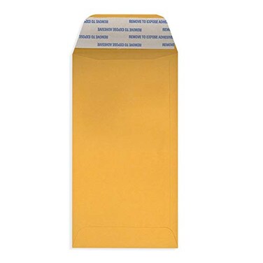 NextDayLabels7 Coin Brown Kraft Envelopes 3.5x6.5 PeelSeal Pack 50