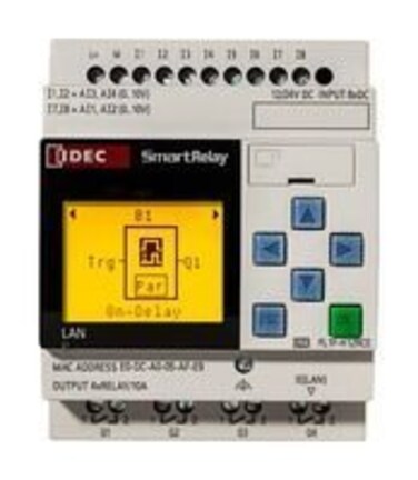 IDEC FL1F-H12RCA 24 V AC/DC, 8 Input/4 Output, AC/DC Input, Base Module, Clock, Display, ETHERNET, Micro SD, PLC Module, Relay Output, SMARTRELAY