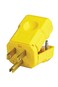 Leviton 15 Amp, 125 Volt, Plug, Industrial Grade, Straight Blade, Grounding, Python, 5256-VY, Yellow