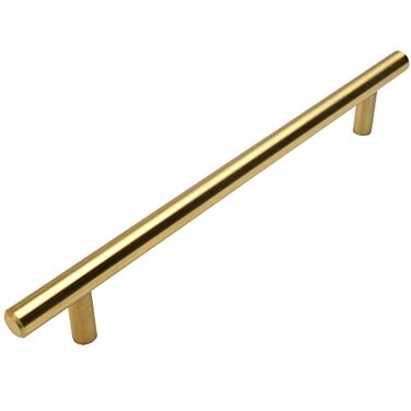 Cosmas 10 Pack 305-224BB Brushed Brass Steel Pull 8-7/8 Inch Hole Centers