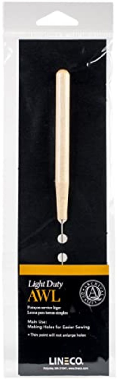 Lineco Light Duty Fine Point Wooden Handle Scratch Awl Tool, 5.75 Inch