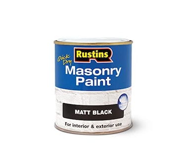 Rustins Quick Dry Masonry Paint Matte Black 250ml8.5fl oz
