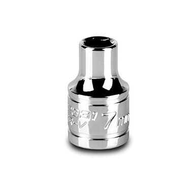 Capri Tools 7 mm Shallow Socket, 3/8-Inch Drive, 6-Point, Metric