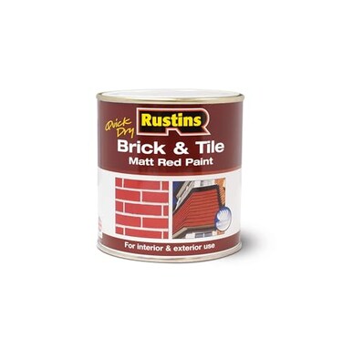 Rustins Quick Dry BrickTile Matt Red Paint 250ml/8.5fl oz - Single Pack