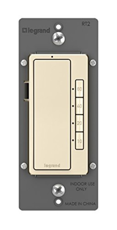 Legrand Radiant Digital Countdown Timer Switch, 4-Settings Light Almond 1PK