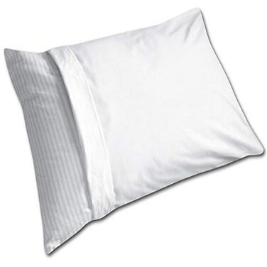 Fresh Ideas Poly Cotton Pillow Protector, Queen, 2-Pack