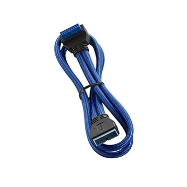 CableMod ModFlex Sleeved Right Angle Internal USB 3.0 Cable ,Blue, 50cm