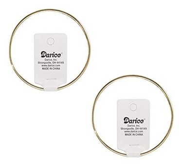 Darice Metal Macrame Ring - Gold - 12" ,2 Pack
