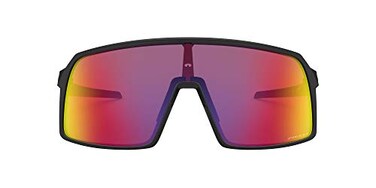 Oakley Mens OO9406A Sutro Low Bridge Fit Rectangular Sunglasses, Matte Black/Silver/Prizm Road, 37 mm