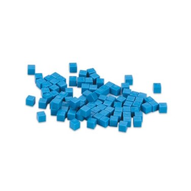 EAI Education Base Ten Units: Blue Plastic - Set of 100