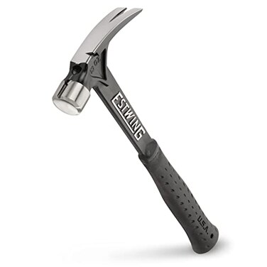 ESTWING Ultra Series Hammer, Short, 15oz Smooth Face, Black Grip, EB-15SR