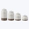 Young's Inc. Canister Sets for Kitchen, Ceramic Kitchen Canisters for Countertop, Stackable Containers for Flour Coffee Tea Sugar Container Set of 4