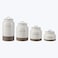 Young's Inc. Canister Sets for Kitchen, Ceramic Kitchen Canisters for Countertop, Stackable Containers for Flour Coffee Tea Sugar Container Set of 4