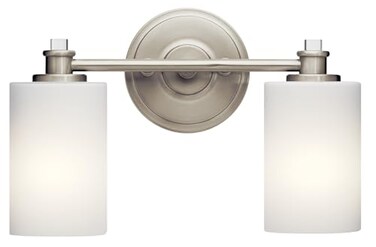 Kichler Joelson 2-Light Bathroom Vanity Light, Brushed Nickel
