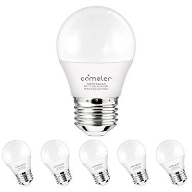 comzler E26 LED Small Light Bulbs 60W Equivalent 2700K Warm White A15 Bulbs