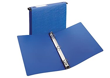 Avery Hanging Storage 3 Ring Binder, 1" Round Rings, 1 Blue Binder