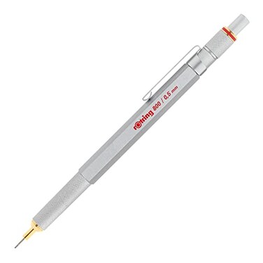 rOtring 800 Retractable Mechanical Pencil, 0.5mm, Silver Metal Barrel - For Drafting, Engineering, Architecture Professionals