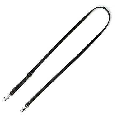 VanEnjoy Full Grain Leather Adjustable Purse Shoulder Strap, Grey Rock,1/2 Width, Adjustable Length 25-51 ,Black3