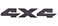 Aimoll RAM 4X4 Emblems Nameplate 3D Decals Stickers Replacement for RAM 1500 2500 3500 ,Matte Black