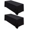 Surmente 2 Pack 90x132 Inch Black Tablecloth for 6-8 Foot Rectangle Tables