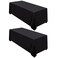 Surmente 2 Pack 90x132 Inch Black Tablecloth for 6-8 Foot Rectangle Tables