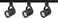 Nuvo Lighting TK349 Three Light Track Kit, Black