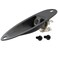 Musiclily Basic 6.35mm Boat Shape Guitar Loaded Jack Socket Plate Black