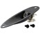 Musiclily Basic 6.35mm Boat Shape Guitar Loaded Jack Socket Plate Black