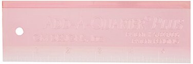 CM Designs Ruler 6" Add-A-Quarter Plus Pink, 6