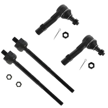 TRQ Inner and Outer Left and Right Tie Rod Set 4 Piece