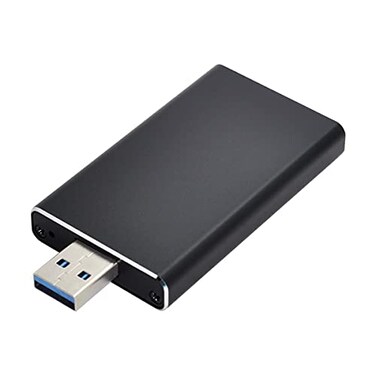 Cablecc Mini PCI-E mSATA to USB 3.0 External SSD PCBA Conveter Adapter Card with Enclosure