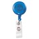 Advantus Translucent Retractable ID Card Reel, 30" Extension, Blue, 12/Pack