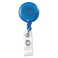 Advantus Translucent Retractable ID Card Reel, 30" Extension, Blue, 12/Pack