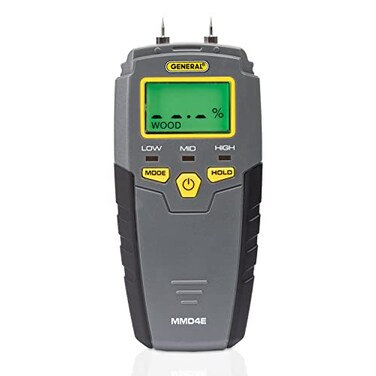 General Tools MMD4E Moisture Meter for Wood, WallsWater Leak Detection