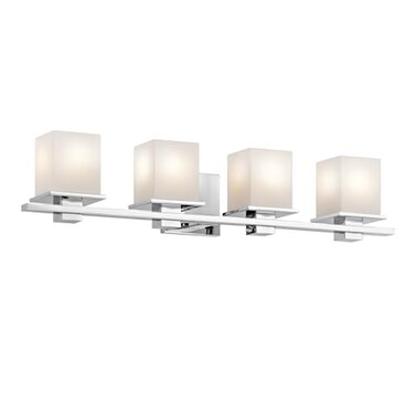 Kichler Tully 4-Light Bathroom Vanity Light, Chrome