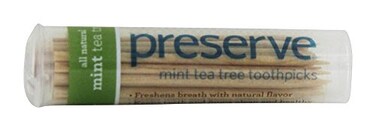 Preserve Flavored Toothpicks, Mint Tea Tree, 35 Count