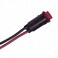Visual Communications Red Flashing LED Indicator, 12VDC, Round Flat Top, 1/4in, 24 inch Wire Leads