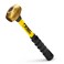 ABC HAMMERS 2 lb Brass Hammer, 14" Length, Fiberglass Handle