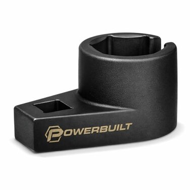 Powerbuilt Oxygen Sensor Offset Puller, Remove and Install O2 Oxygen Sensors, Wire Gate, 22mm 7/8 Inch, 6 Point - 648691