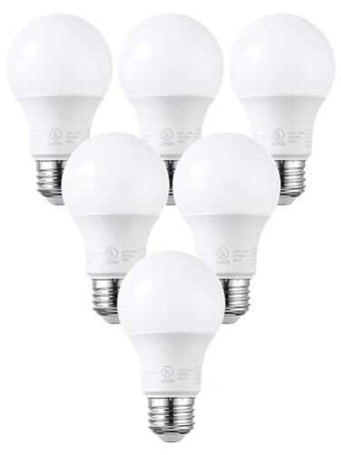 TORCHSTAR 6-Pack A19 LED Light Bulb 60W Equivalent, Dimmable, 5000K