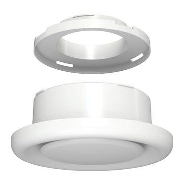 Deflecto Plastic Round Diffuser, 6", White ,TFG6