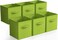 Sorbus Fabric Storage Cubes, 6-Pack Foldable Bins ,11 Inch, Green