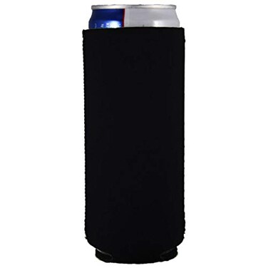 Coolie Junction Blank Neoprene Slim Can Coolie ,2 Pack, Black