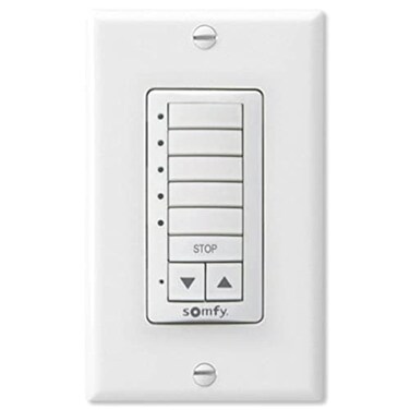 Somfy Decoflex Wirefree RTS Wall Switch, 5 Channel, White ,1810813