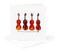 3dRose The Great Stradivarius Violins 1 Greeting Card with envelope