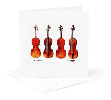 3dRose The Great Stradivarius Violins 1 Greeting Card with envelope