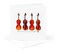 3dRose The Great Stradivarius Violins 1 Greeting Card with envelope
