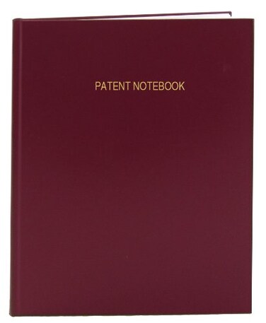 BookFactory Burdy Patent Notebook ,0.25" Grid, Hardbound, 240 Pages